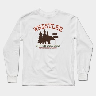 Whistler, British Columbia Bear Long Sleeve T-Shirt